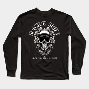 Suicide Shift Skull and Flowers Long Sleeve T-Shirt